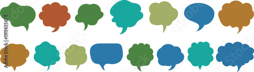 Wavy Hand Drawn Organic Textbox Frames with Liquid Rounded Bubble Elements