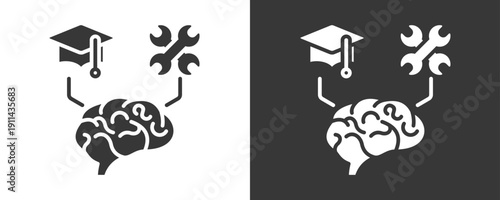 Skill Icon Set Vector Collection Isolated In Black And White