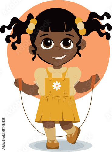 A girl with a skipping rope