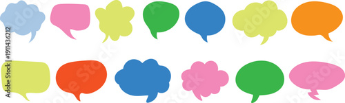 Vector Organic Liquid Shape Frames with Wavy Doodle Text Bubbles Pack