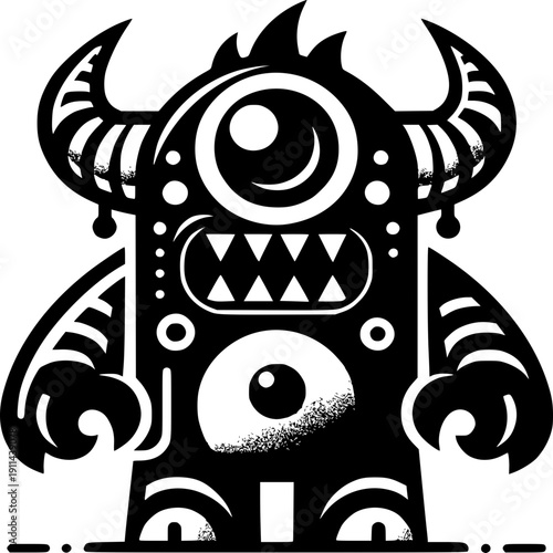 Monstrous Creation: A striking illustration of a cartoon monster with a single eye, and distinctive features