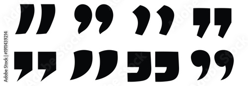 Quotation mark sign and symbol for direct quotations, Titles of short works Used for poems, songs, short stories. Quote icon vector illustration.