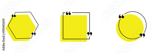 Hand drawn quote box frame set in different shape ideal for  comment outline, chat box, message template and various design projects.  Vector illustration.