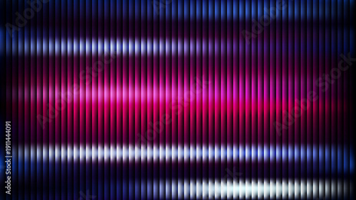 Magenta and blue neon light bars in horizontal bands, vibrant abstract equalizer style pattern for music artwork, club visuals, and futuristic stock backdrops
