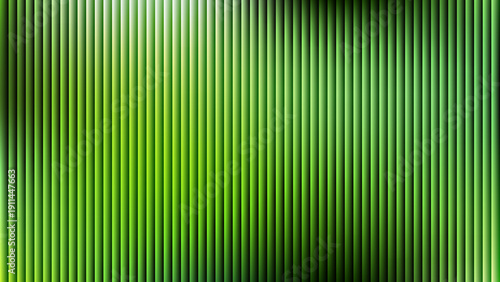 Vibrant green vertical light bars, abstract striped background evoking grass blades and growth, ideal for eco technology visuals and energetic stock designs