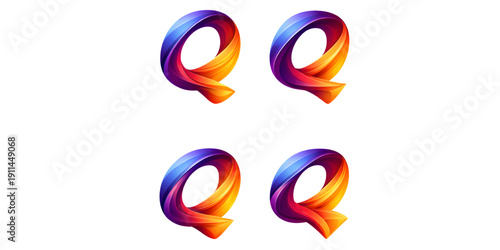 Gradient Letter Q Logo for Quantum Technology and Advanced Research Brands