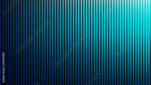Cyan neon vertical light columns on dark blue background, futuristic abstract stripe pattern for technology and UI design
