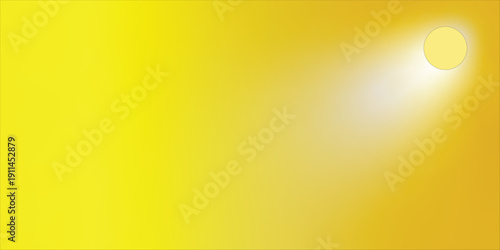 Bright Summer Sun Background with Realistic Golden Sunlight Flare and Warm Yellow Radiant Beam for Seasonal Minimalist Vector Graphic Design.