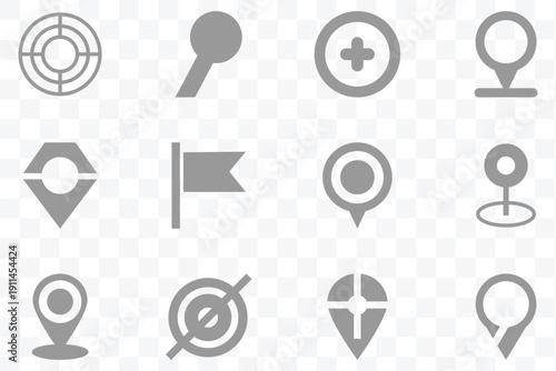 Set of map pointer. Pin Location icons. Point of location. Flat Map pin icons to mark location. GPS location symbol collection. Modern map markers. eps 10