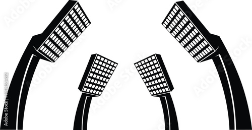 Black electric toothbrushes with white bristles