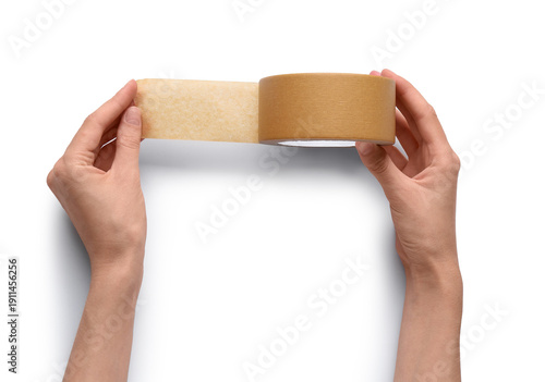 Female hands with roll of b...