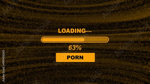 Progress bar porn loading animation. loading porn progress bar with percent number.