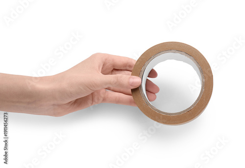 Female hand with roll of br...