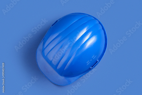 Hardhat on blue background,...
