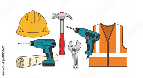 set of tools for construction