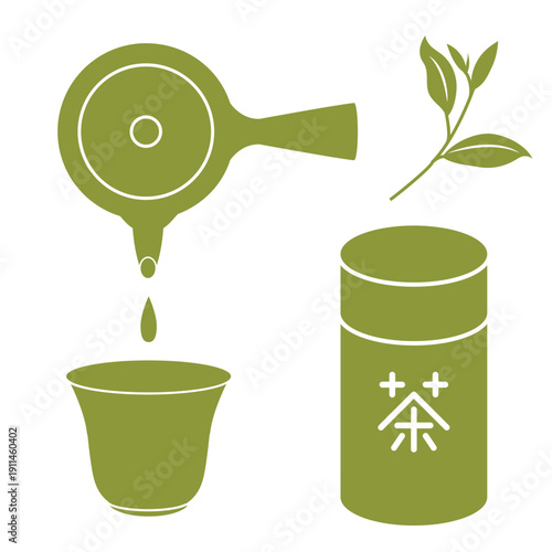 シンプルな茶道具のセット