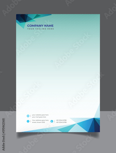Corporate Modern Letterhead Design Template with Multiple Color Options