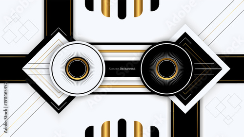 elegant abstract black and white geometric background design