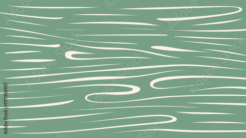 An abstract background features flowing curved white lines against a solid muted green backdrop evoking a sense of gentle movement high quality professional detailed modern elegant