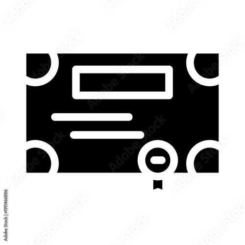 certification glyph icon