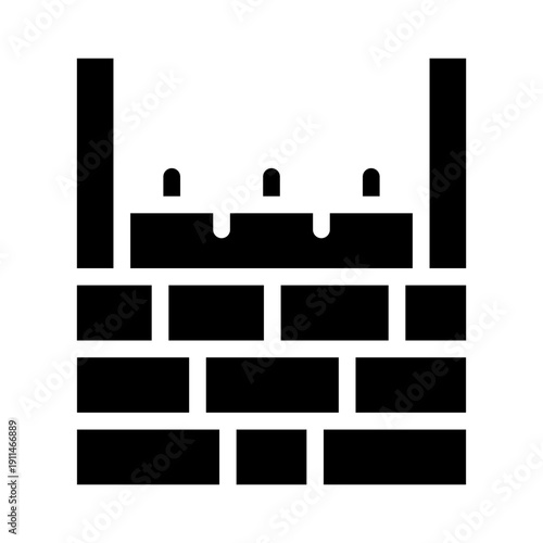 border barrier glyph icon
