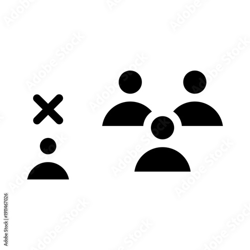 social media glyph icon