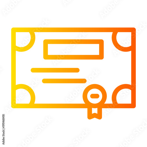 certification gradient icon