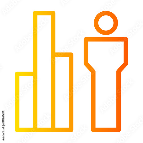demographic transformation gradient icon