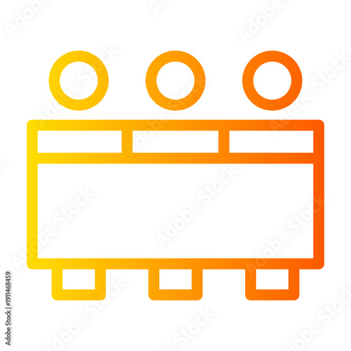 freedom of assembly gradient icon