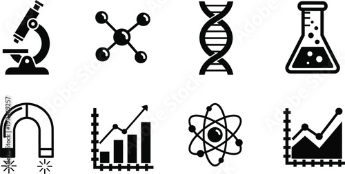 Science and research icons