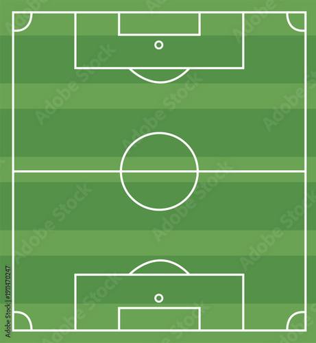 Soccer field diagram with boundaries and goals