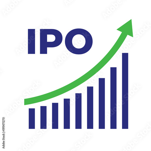 ipo initial public offering stock market background design