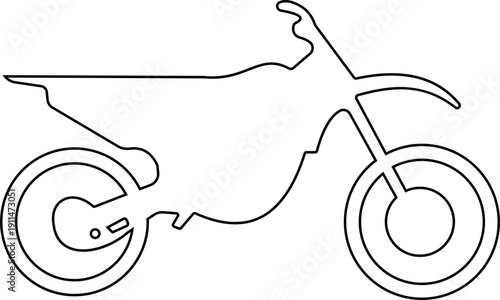 Motorcycle and scooter vector, transport silhouette and outline , modern bike symbol group isolated on transparent background for urban mobility design