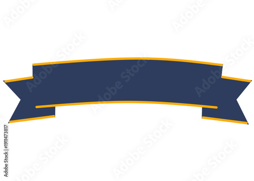 Ribbon Banner in Flat Style for Celebration Design