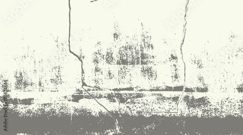 13-25. Surface Texture Vector Image of Weathered and Cracked Cement Walls - Illustration.