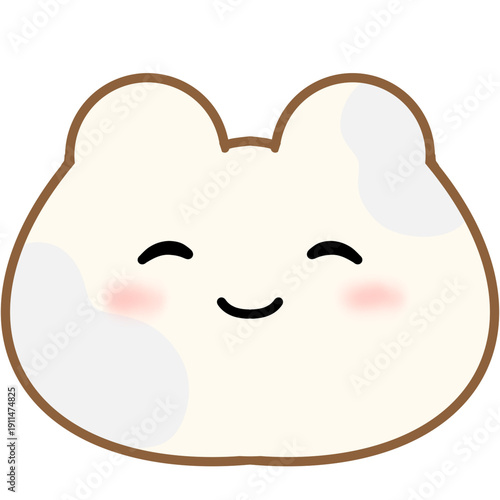 vector illustration of a cartoon face