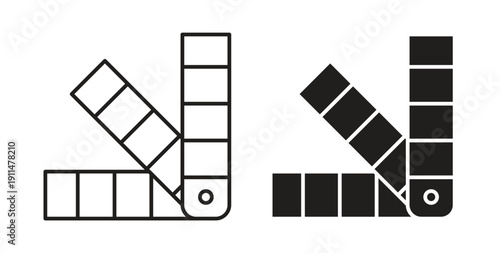 Swatch icon in line design. editable stroke icons pack