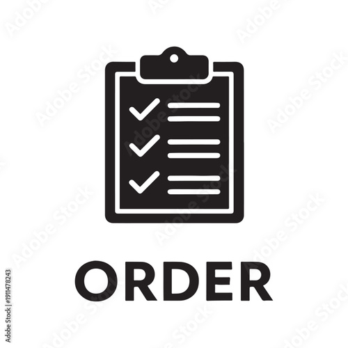 Order Icon – Clipboard with Checklist