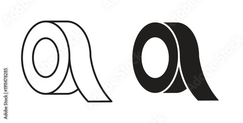 Tape icon in line design. editable stroke icons pack