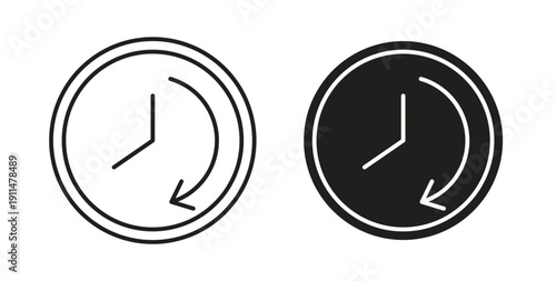 Time forward icon in line design. editable stroke icons pack