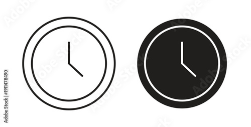 Time icon in line design. editable stroke icons pack