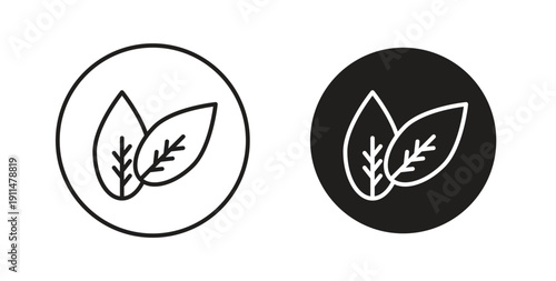 Vegan icon in line design. editable stroke icons pack