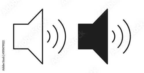 Volume icon in line design. editable stroke icons pack