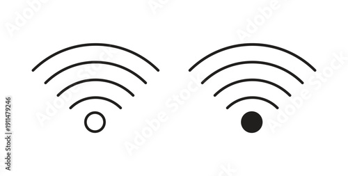 Wifi icon in line design. editable stroke icons pack