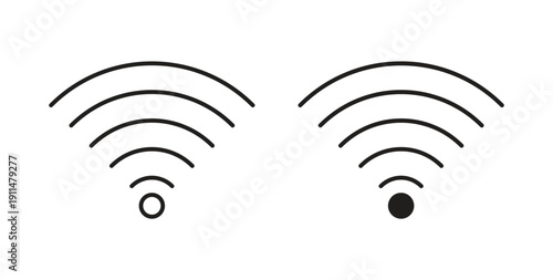 Wifi Signal icon in line design. editable stroke icons pack