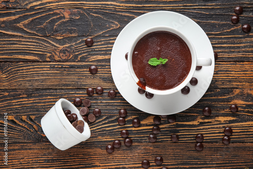 Cup of hot chocolate with c...