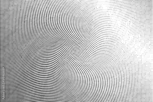 Wallpaper Mural Wavy gradient halftone dots pattern texture background
 Torontodigital.ca