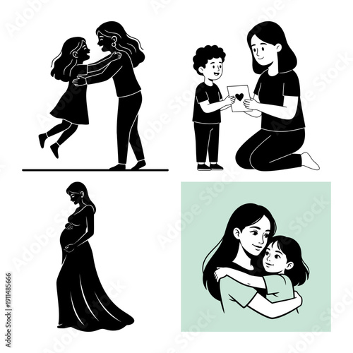 Dia de la Madre Floral Heart SVG Bundle – 4 Spanish Mother’s Day Designs