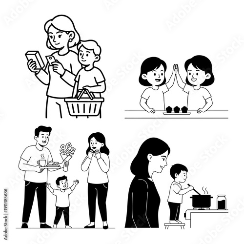 Dia de la Madre Botanical Frame SVG Bundle – 4 Elegant Mother Designs