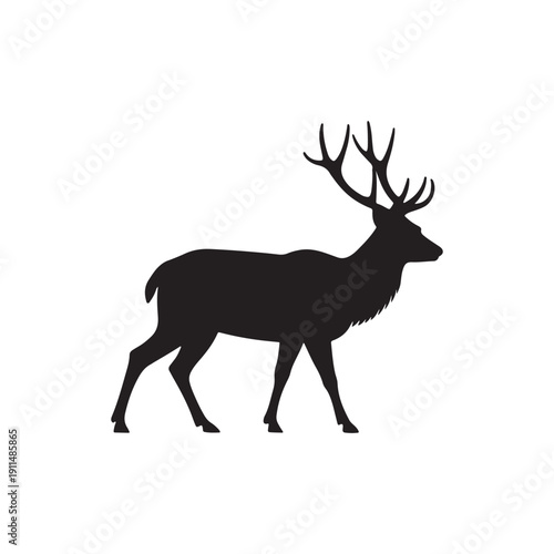 deer silhouette vector illustration